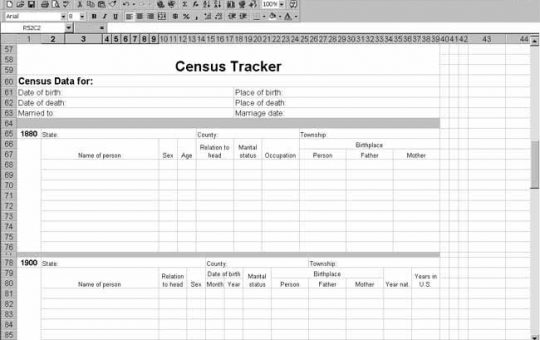 US Census Tracker – 1880-1900