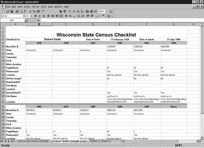 CensusTools Wisconsin Census Checklist