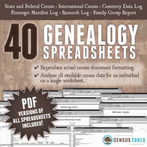 CensusTools Genealogy Spreadsheets